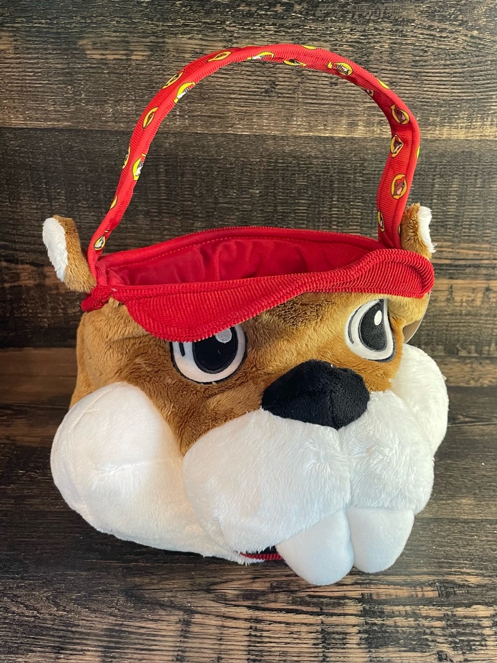 Buc-ee's Plush Beaver Head Basket Tote Bucket Halloween Easter NWT 2024 Mascot